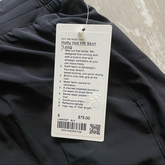 Lululemon Hotty Hot High-Rise Skirt LONG - Black - Picture 2 of 6